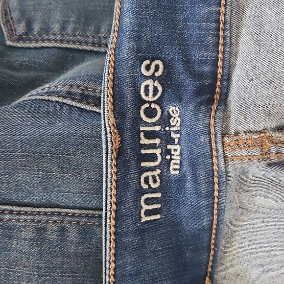 Maurices Medium Wash Mid-Rise Factory Distressed Jeans - Picture 10 of 15